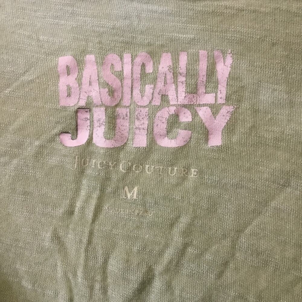 Juicy Couture Light Green V-Neck Tee - Picture 3 of 15